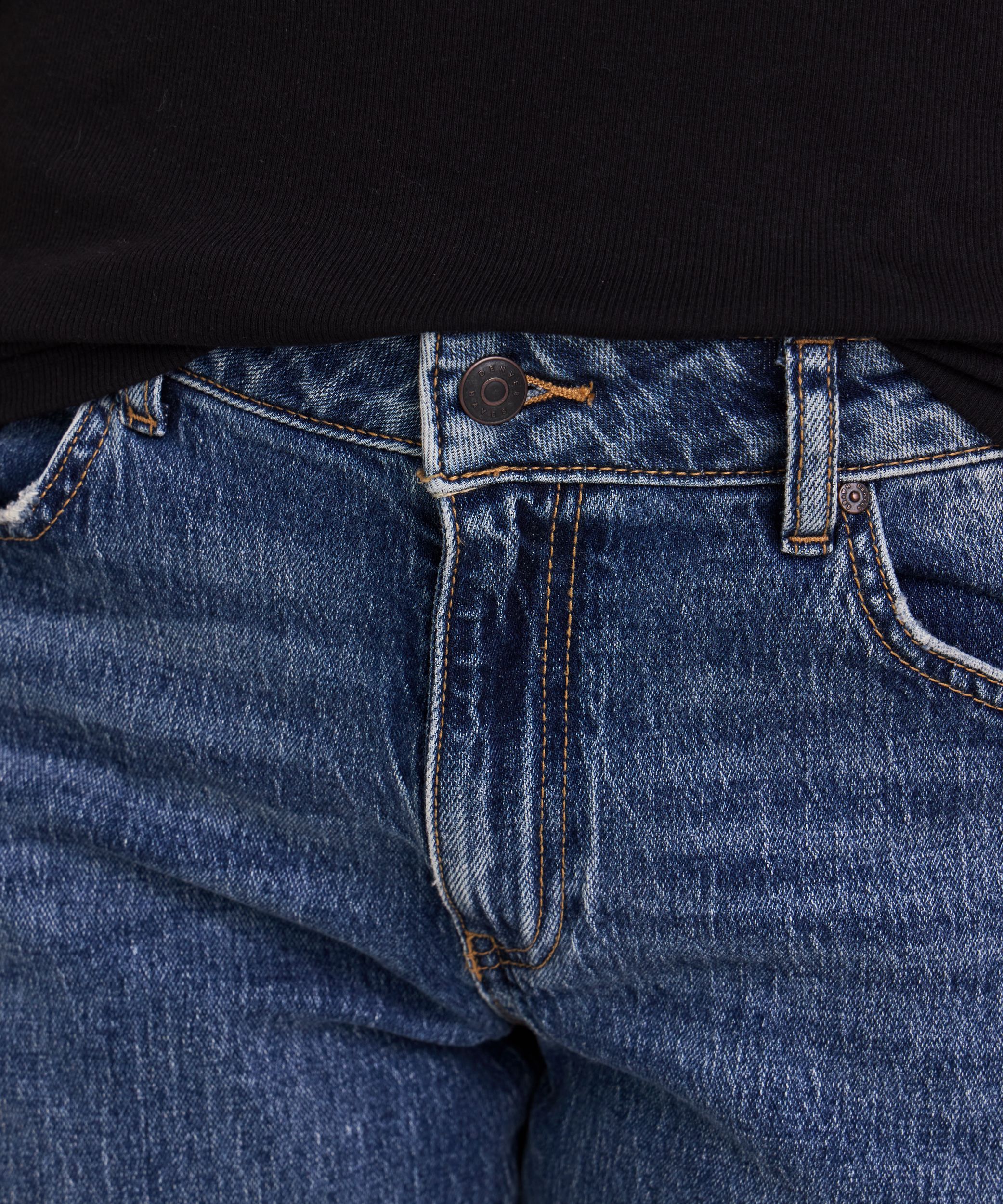 Denver Hayes Women's Mid Rise Loose Straight Jeans