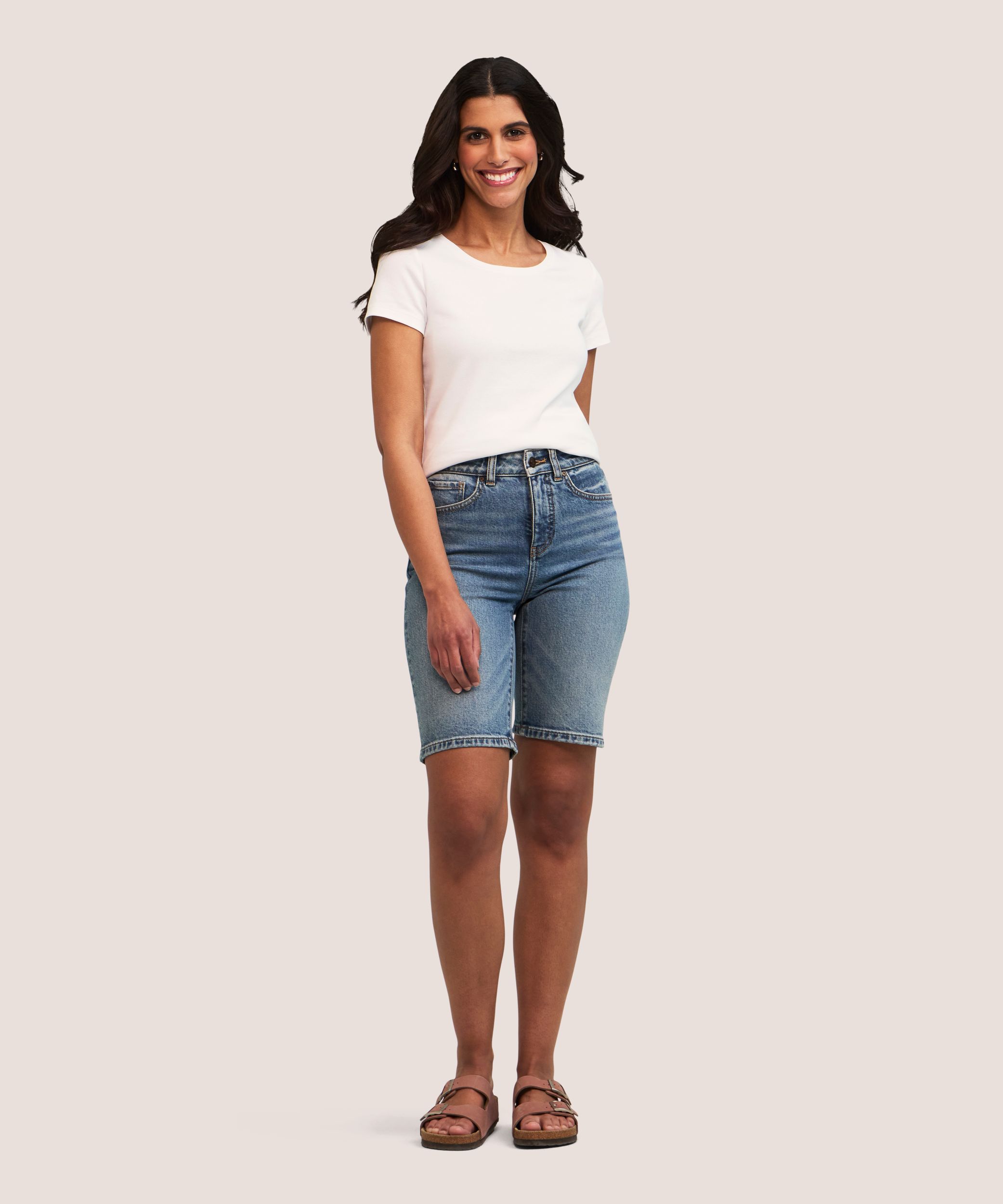 Bermuda à taille haute pour femmes, Denver Hayes