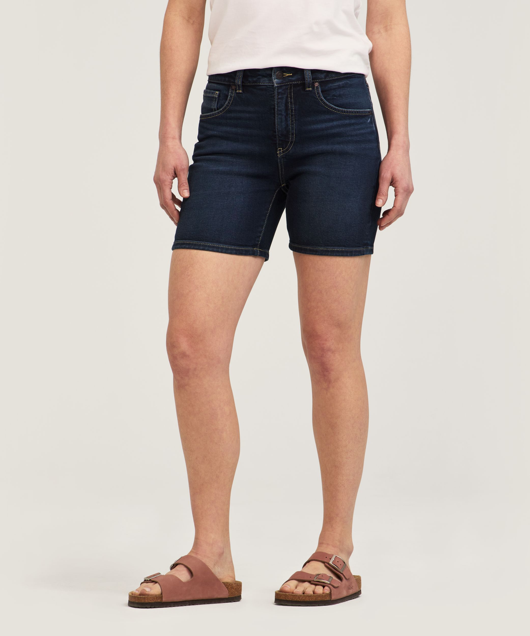 Short mi-long à taille haute pour femmes, Denver Hayes