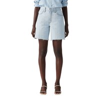 Levi's Women's 94 Baggy Short - Light Indigo Wash Front_Flat