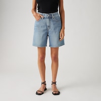 Short à coupe ample 1994 pour femmes, Levi's - Délavé indigo moyen Front_Flat