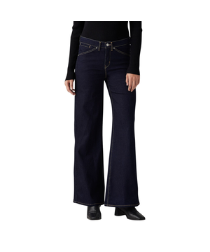 Jean galbant à jambe large pour femmes~ 318~ Levi's - Délavé indigo foncé