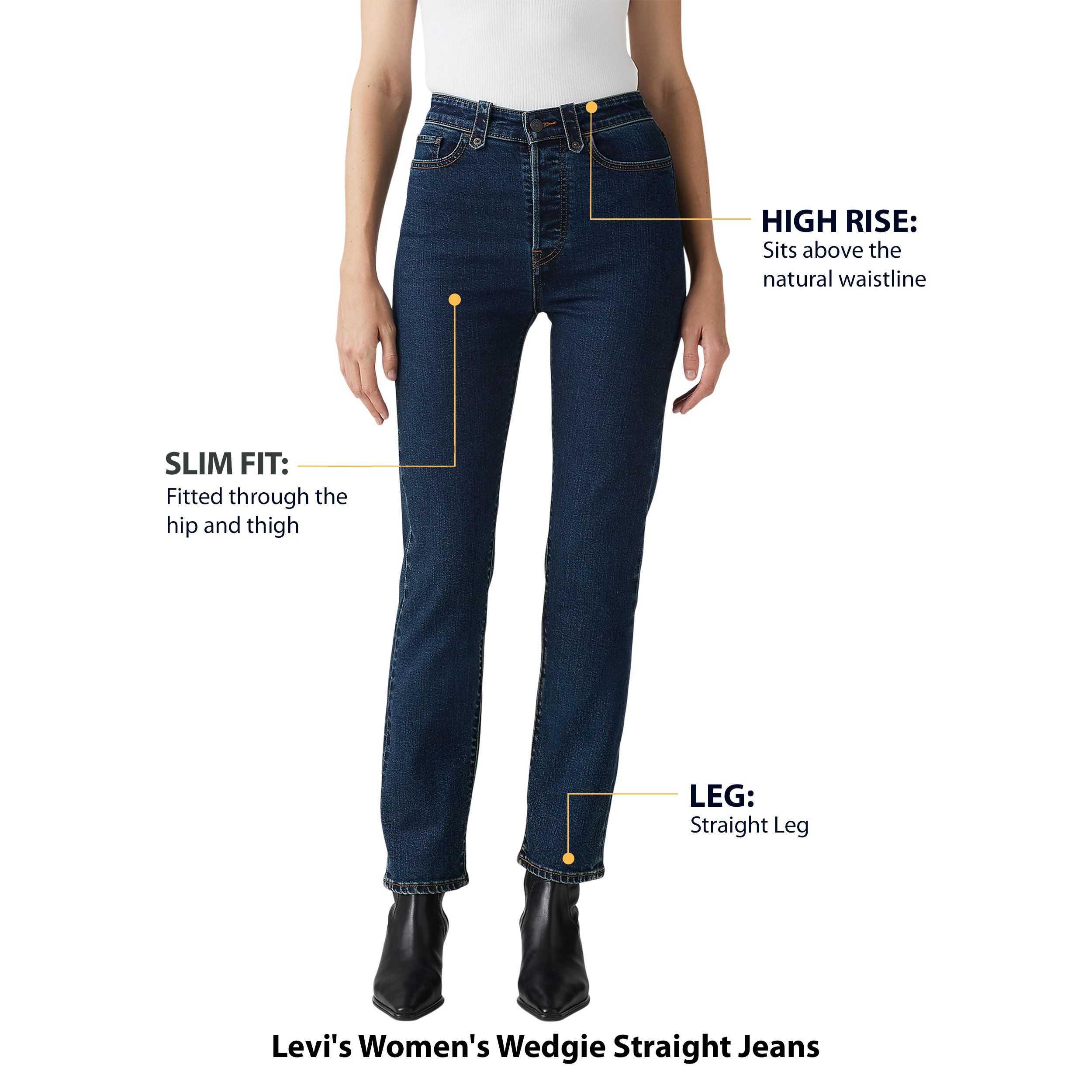 Levi's Women's Wedgie Straight Western Jeans