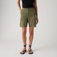 Levi's Women's Baggy Cargo Shorts Front_Flat