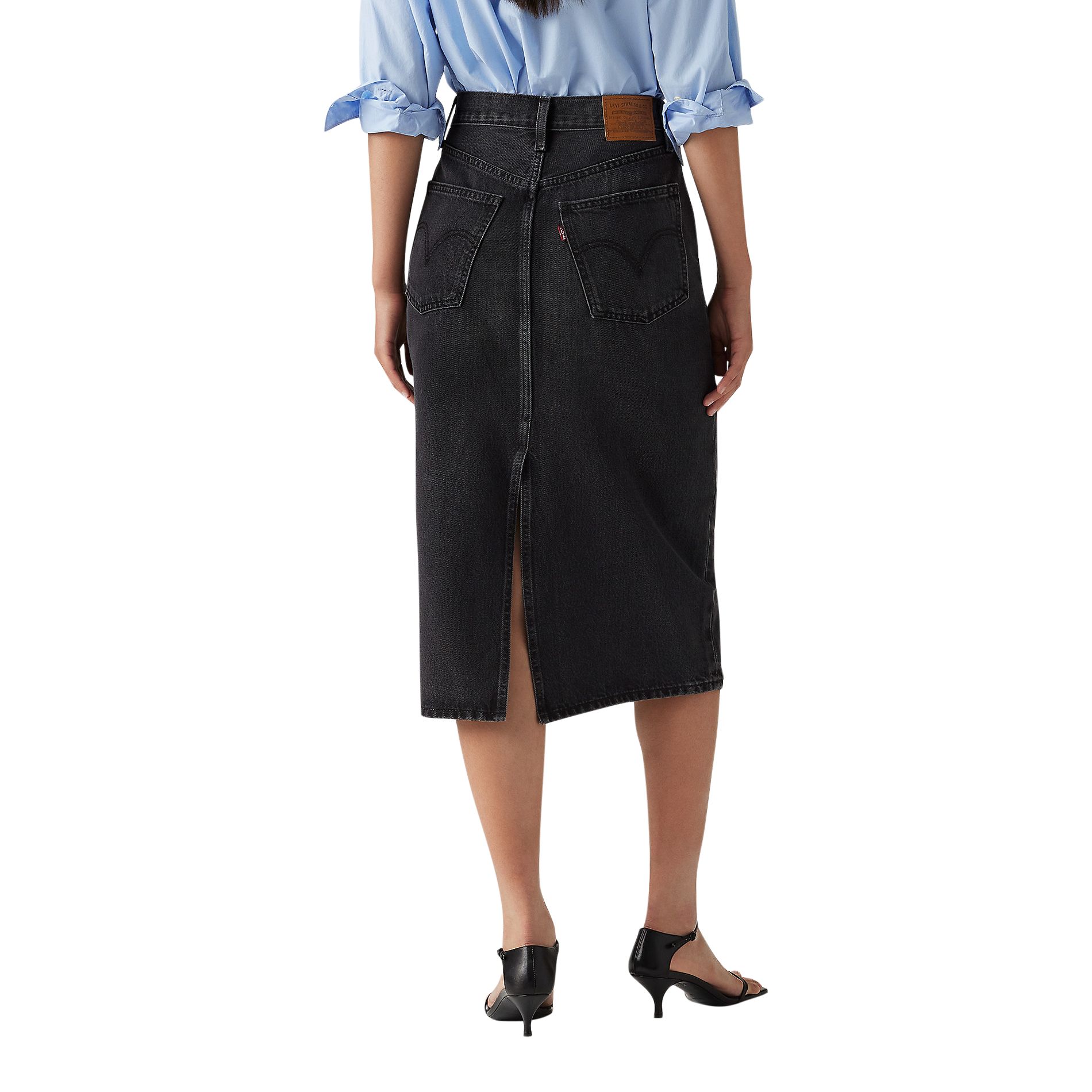 Levi's Women's High Rise Back Slit Skirt - Black | Mark's