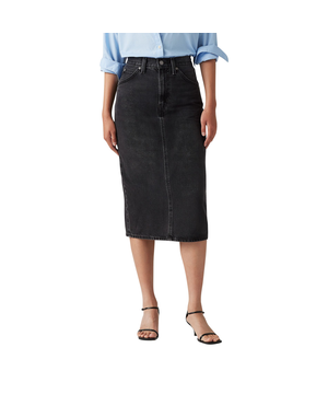 Jupe à taille haute avec fente arrière pour femmes, Levi's - Noir