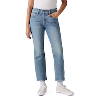 Jean ajusté à jambe semi-évasée 725 authentique pour femmes, Levi's - Délavé indigo moyen Front_Flat
