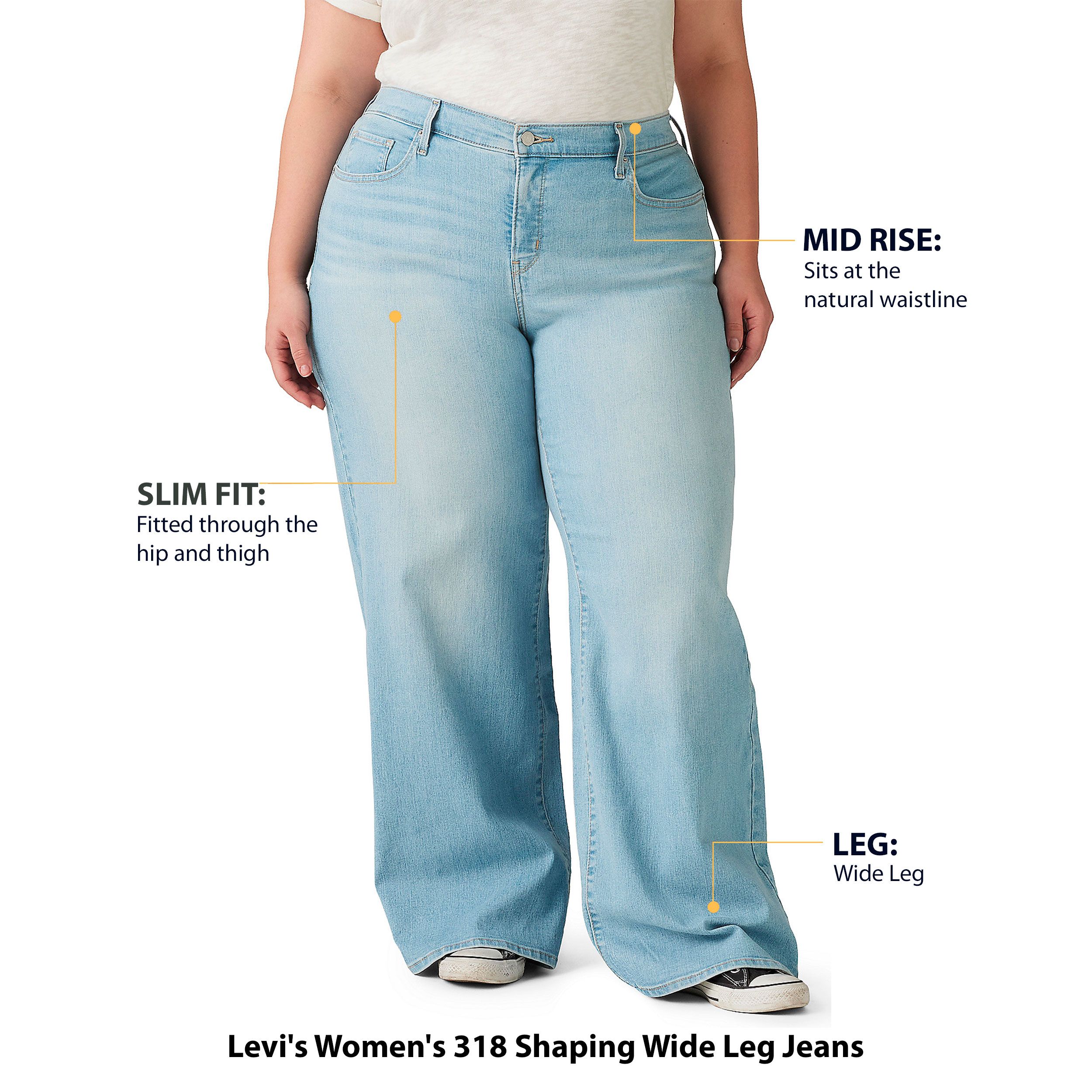 Levi's Women's 318 Shaping Wide Leg Jeans | Mark's