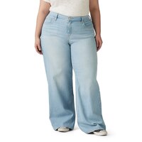Jean galbant à jambe large pour femmes, 318, Levi's - Délavé indigo clair - Taille plus Front_Flat