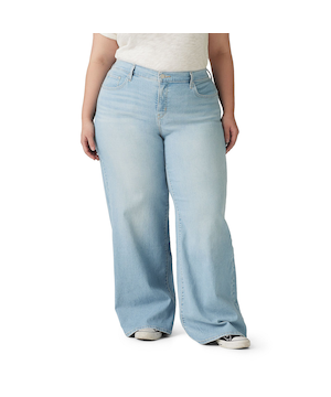 Jean galbant à jambe large pour femmes, 318, Levi's - Délavé indigo clair - Taille plus