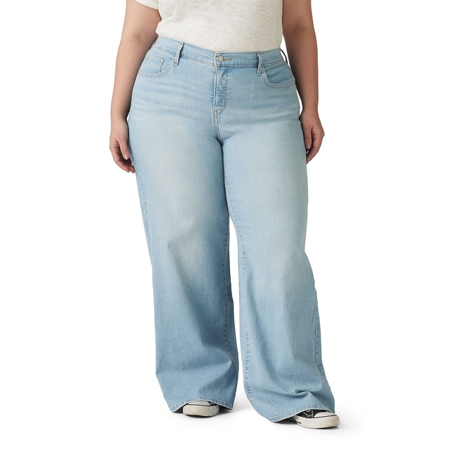 Jean galbant à jambe large pour femmes, 318, Levi's - Délavé indigo clair - Taille plus