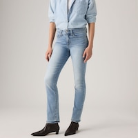 Jean à jambe droite galbant pour femmes, 314, Levi's, délavé indigo moyen Front_Flat