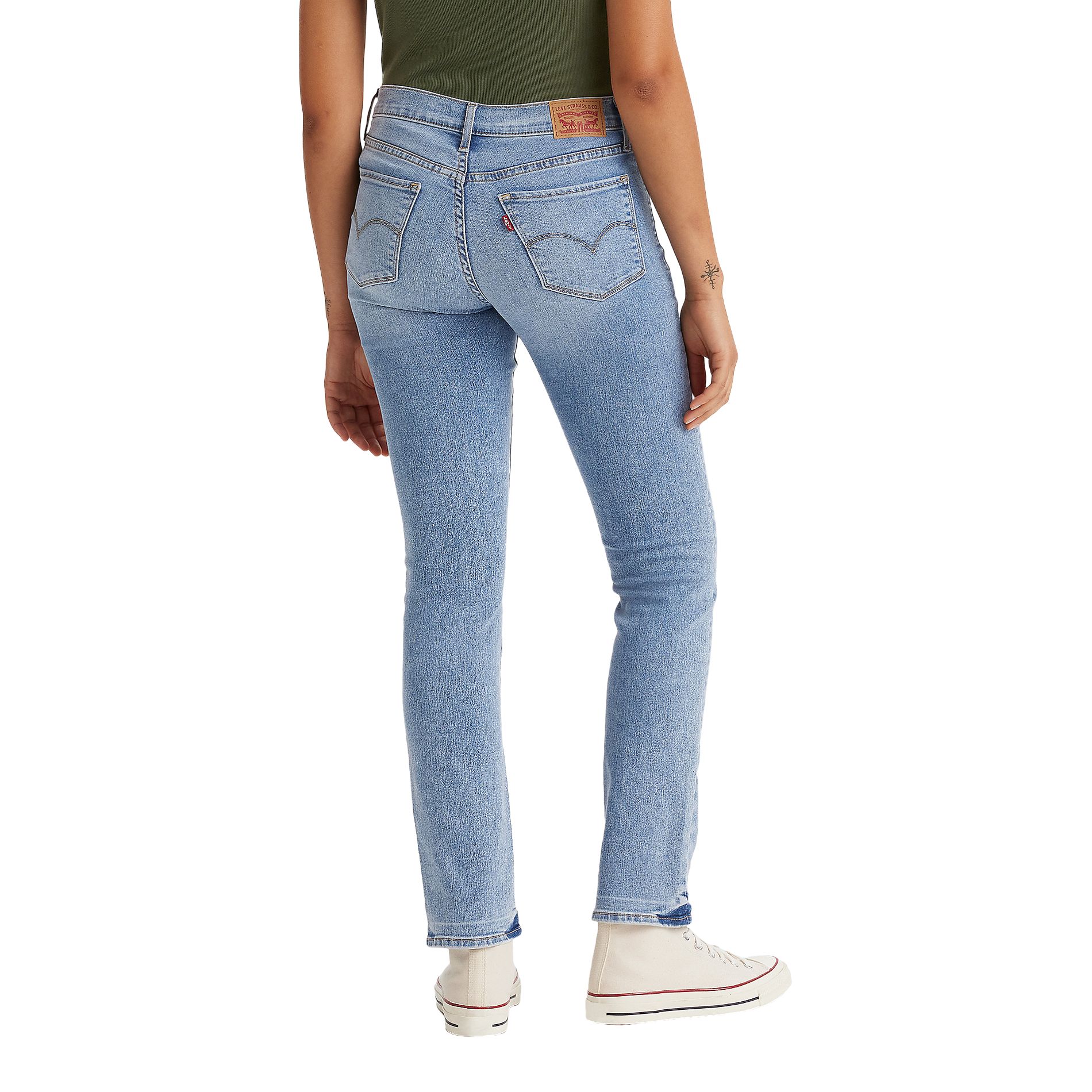 Jean à jambe droite galbant pour femmes, 314, Levi's, délavé indigo moyen