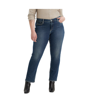 Jean à jambe droite galbant pour femmes, 314, Levi's, délavé indigo foncé, taille plus