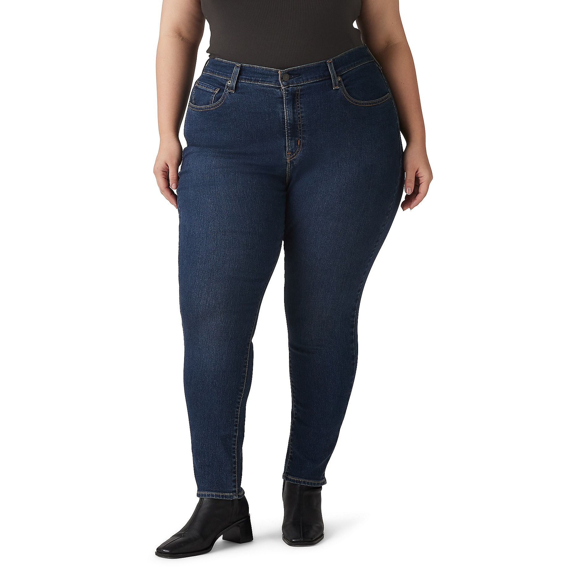 Jean moulant à taille haute pour femmes, 721, Levi's, délavé indigo foncé, taille plus