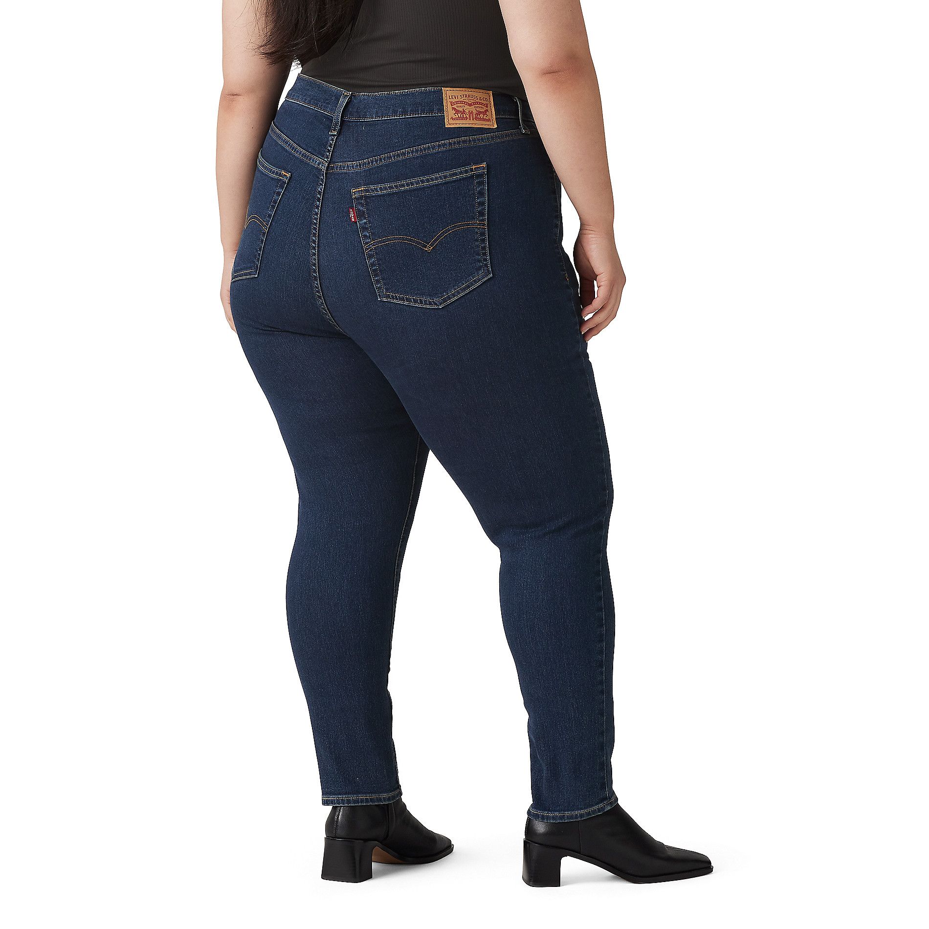 Jean moulant à taille haute pour femmes, 721, Levi's, délavé indigo foncé, taille plus