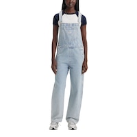 Salopette rétro pour femmes, Levi's, délavée à la pierre claire Front_Flat