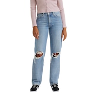 Levi's Womens '94 Baggy Jeans with Distruction Front_Flat