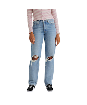 Jean ample pour femmes, '94, Levi's, délavé indigo moyen avec fini usé