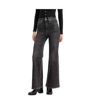 Jean à pattes d'éléphant pour femmes, Ribcage, Levi's, noir