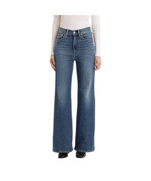 Jean à pattes d'éléphant pour femmes, Ribcage, Levi's, délavé à la pierre foncée