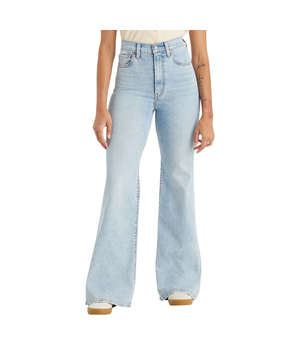 Jean à pattes d'éléphant pour femmes, Ribcage, Levi's, délavé à la pierre clair