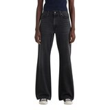 Jean semi-évasé à coupe ample pour femmes, '94, Levi's, noir Front_Flat