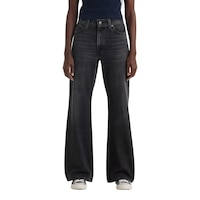 Jean semi-évasé à coupe ample pour femmes, '94, Levi's, noir Front_Flat