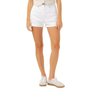 Silver Relaxed Boyfriend Shorts pour femme
