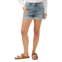 Silver Women's Relaxed Boyfriend Short Front_Flat