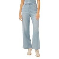 Salopette à jambe large pour femmes, Silver Front_Flat