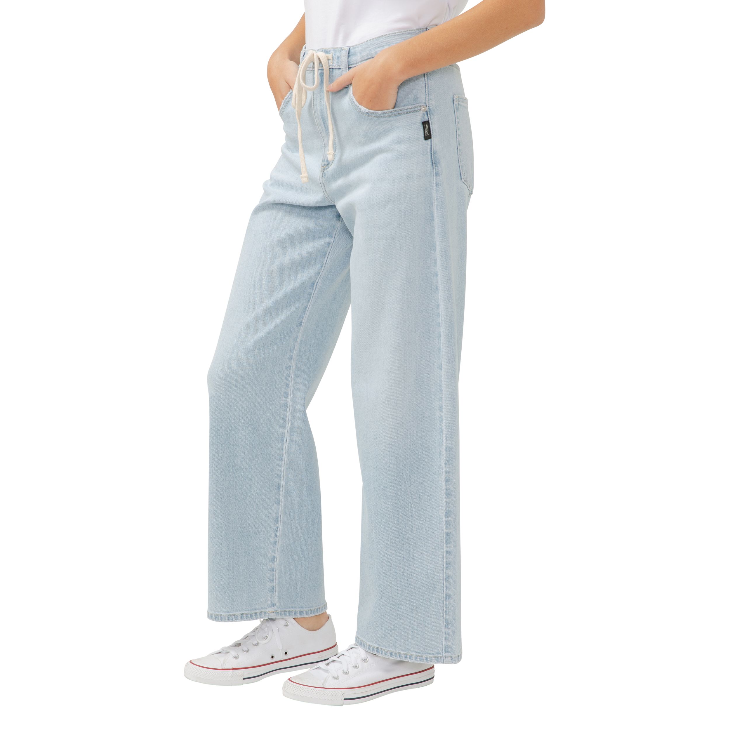 Silver Women's Be Easy Drawstring Jeans