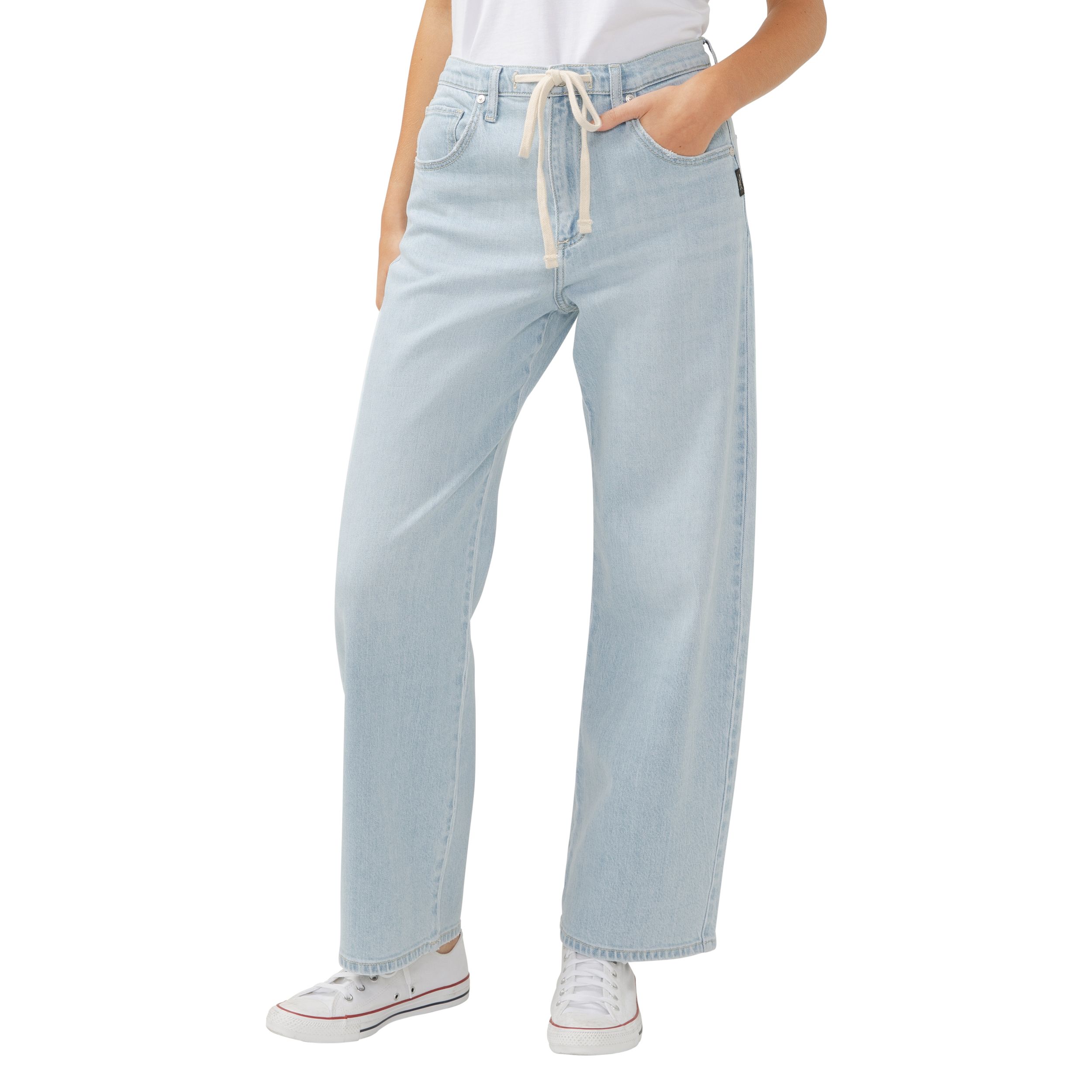 Silver Women's Be Easy Drawstring Jeans