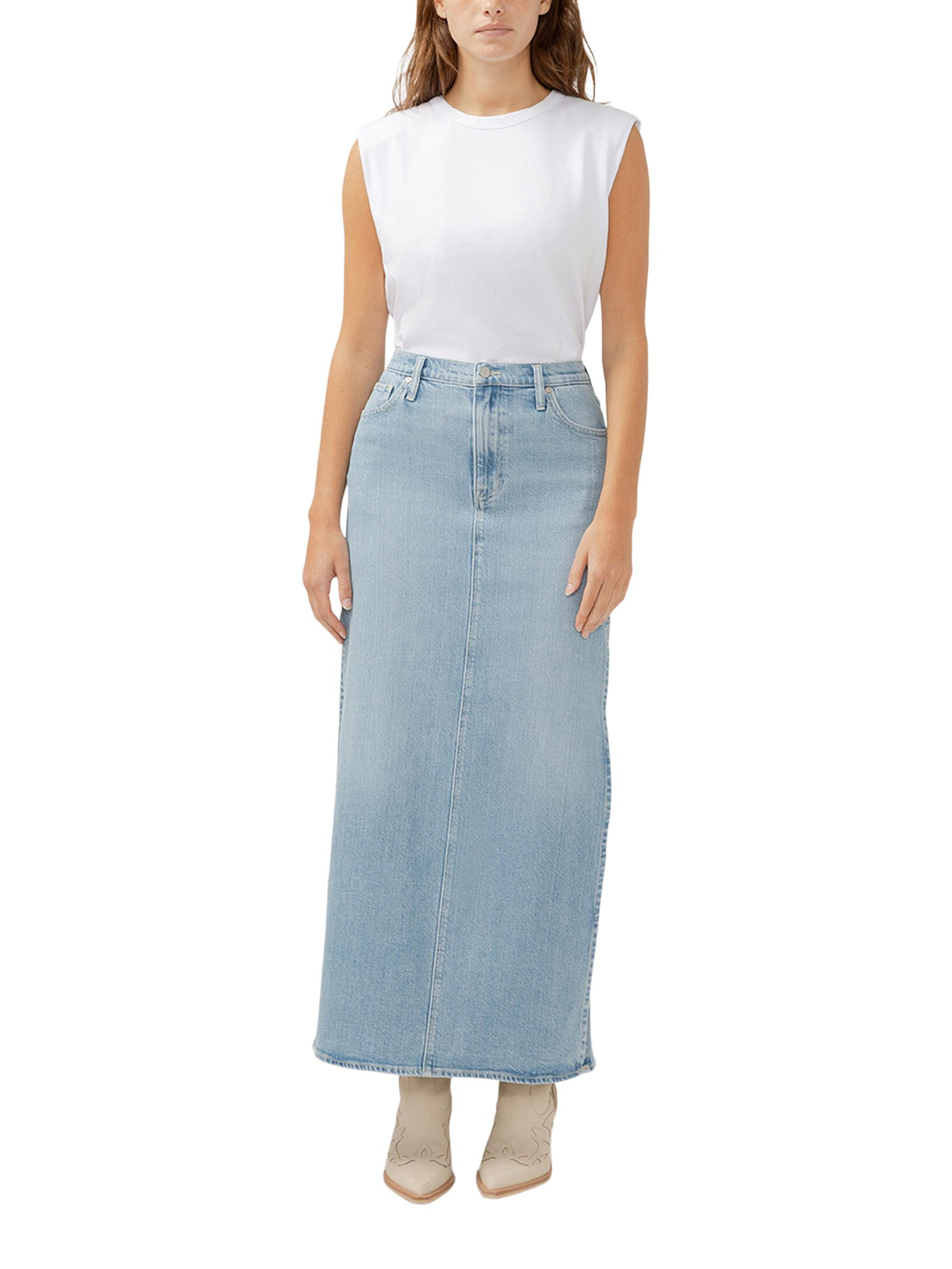 Jupe longue pour femmes, Slice, Silver