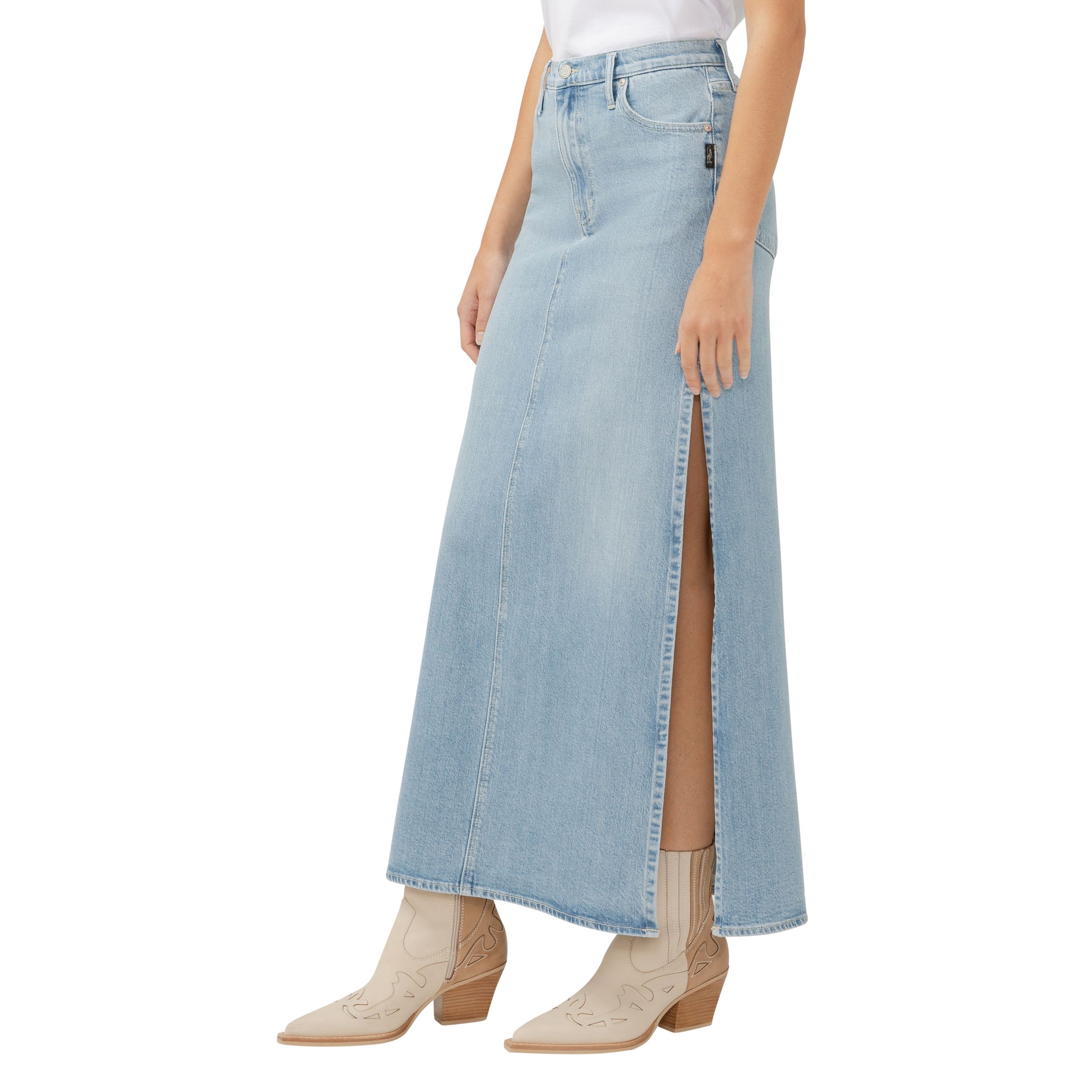 Jupe longue pour femmes, Slice, Silver