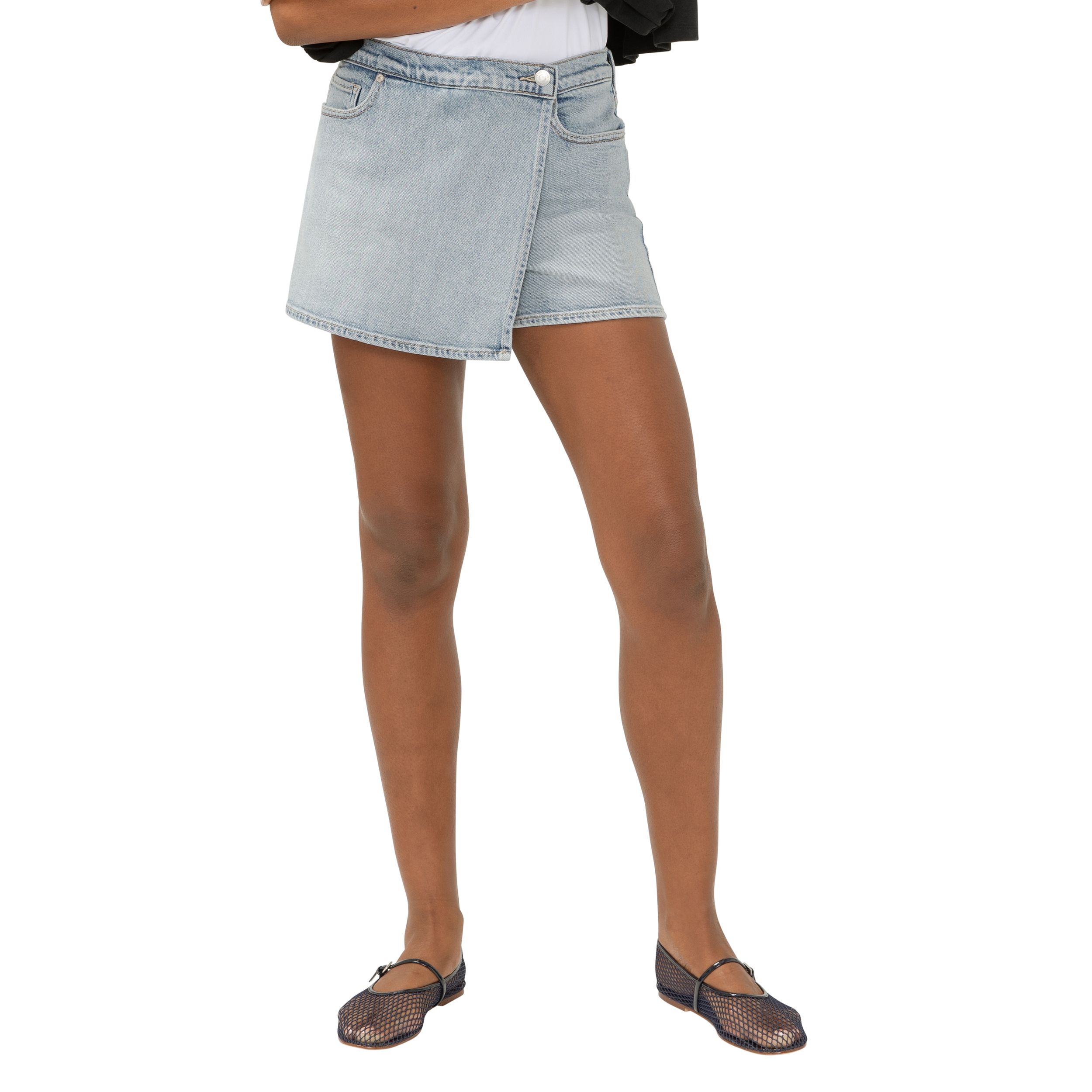 Silver Women's Denim Skort - Light Indigo Wash