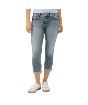 Silver Women's Elyse Capri Jeans - Medium Indigo Wash