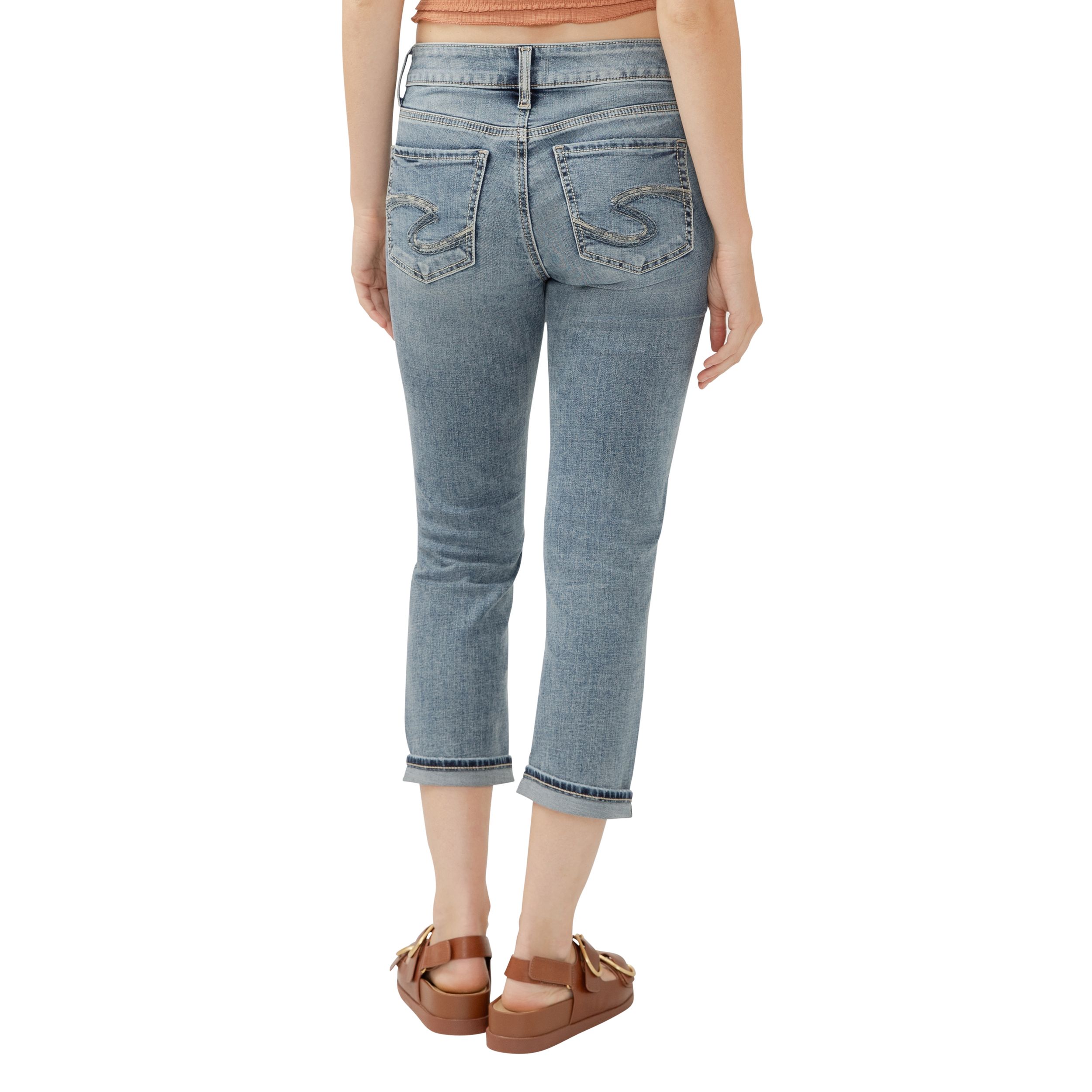 Jean capri pour femmes, Suki, Silver