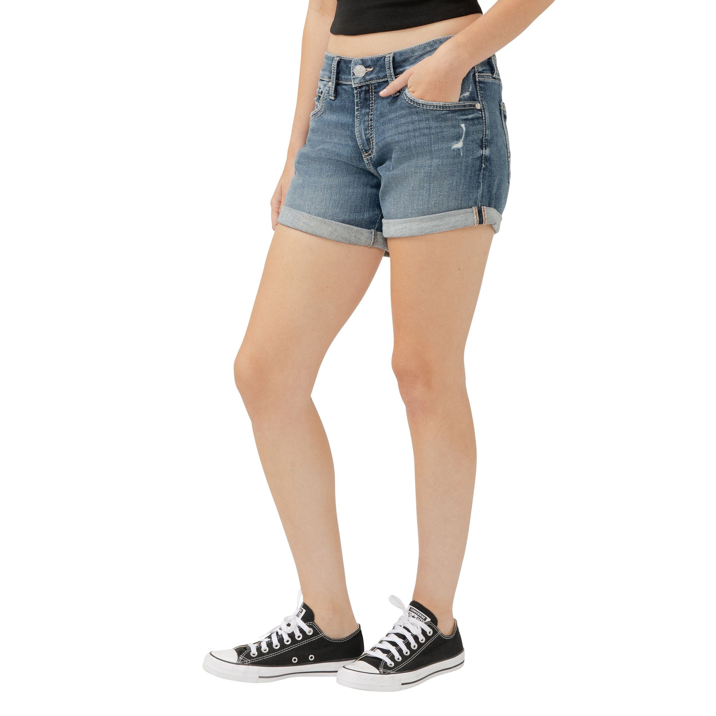 Silver Women's Relaxed Boyfriend Short