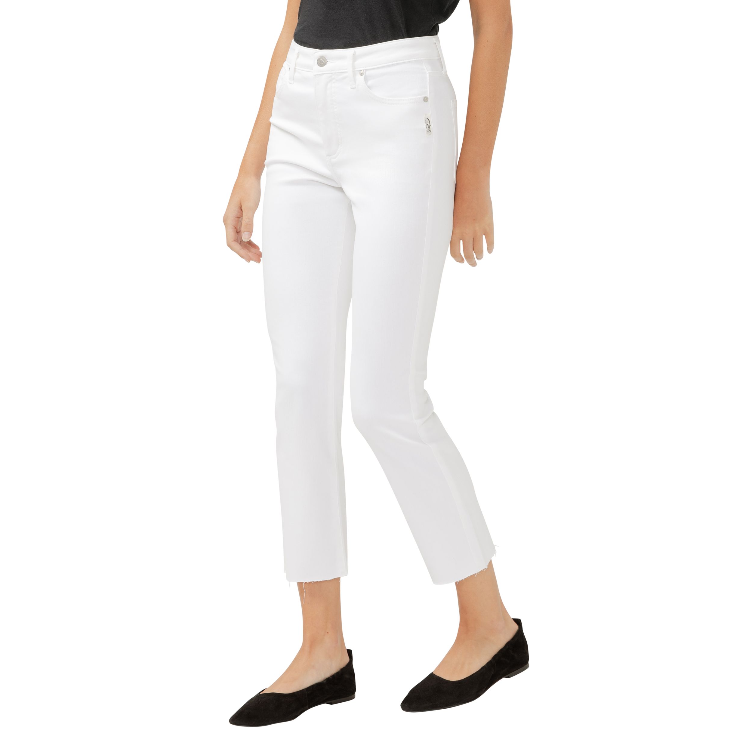 Jean à jambe droite à la cheville pour femmes, Isbister, Silver