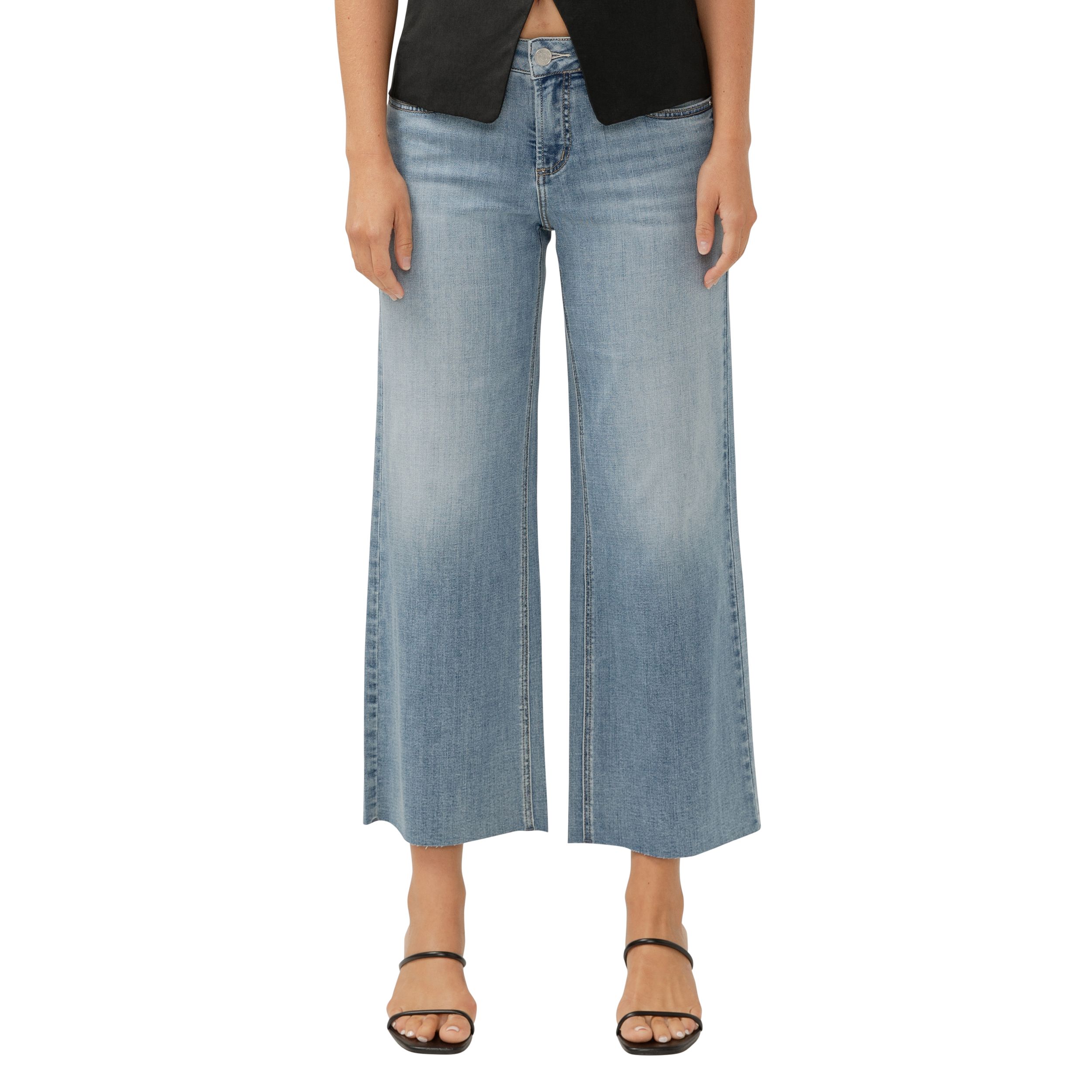 Silver Women's Ankle Wide Leg Jeans