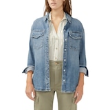 Silver Women's Shirt Jacket Front_Flat