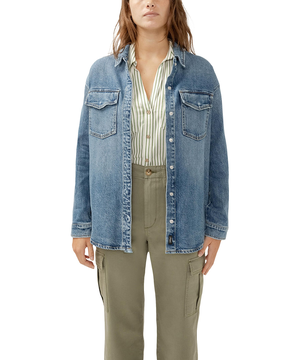 Silver Women's Shirt Jacket