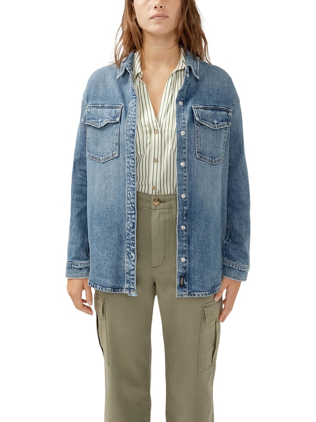 Silver Women's Shirt Jacket