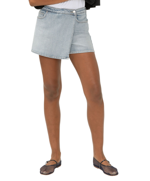 Jupe-short en denim pour femmes, Silver