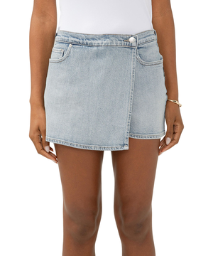 Jupe-short en denim pour femmes, Silver