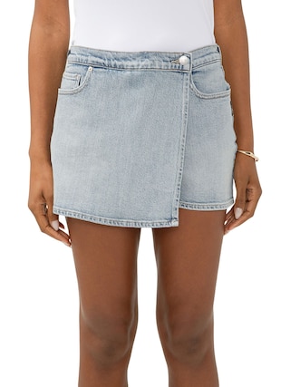 Silver Femmes Denim Skort
