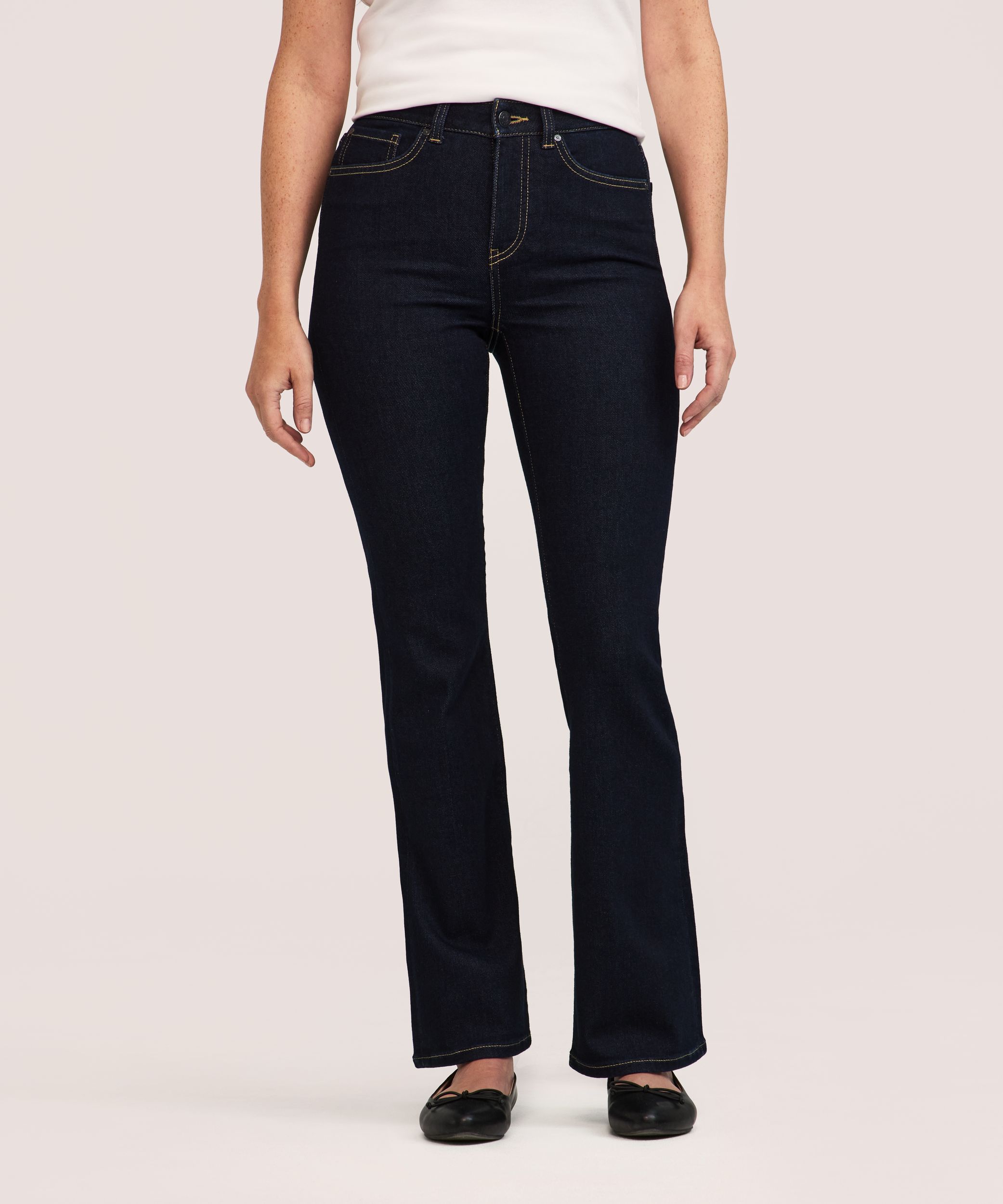 Jean bootcut taille haute pour femme, Denver Hayes