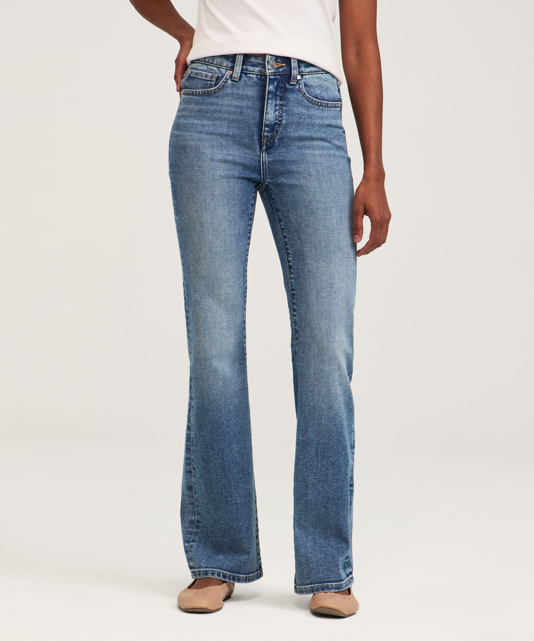 Denver Hayes Women's High Rise True Bootcut Jeans