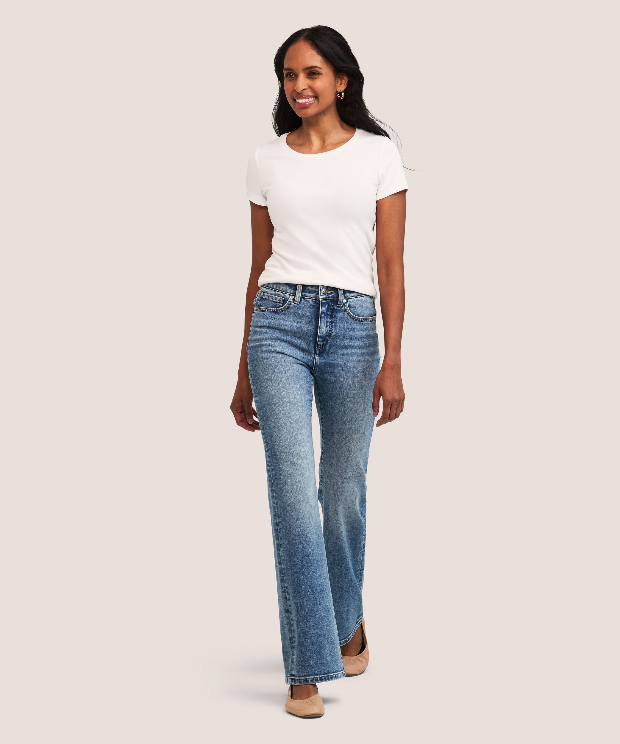 Denver Hayes Women's High Rise True Bootcut Jeans